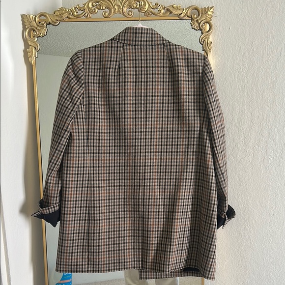Madewell Plaid Blazer - Brown and Black - Picture 2 of 5